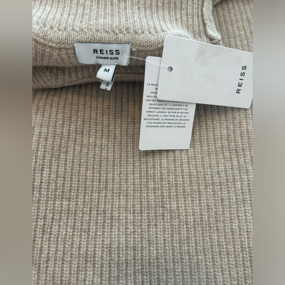 REISS NWT Clem Cashmere Blend Top Sleeveless Turtleneck size M - Picture 4 of 7